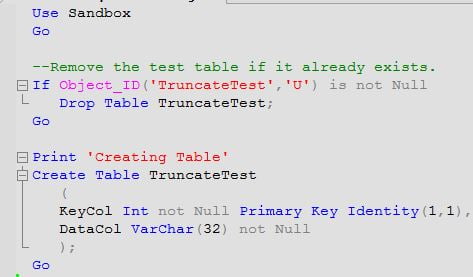 SQL Myth: Truncate table can not be rolled back Truncate 1 - SQL Myth: Truncate table can not be rolled back