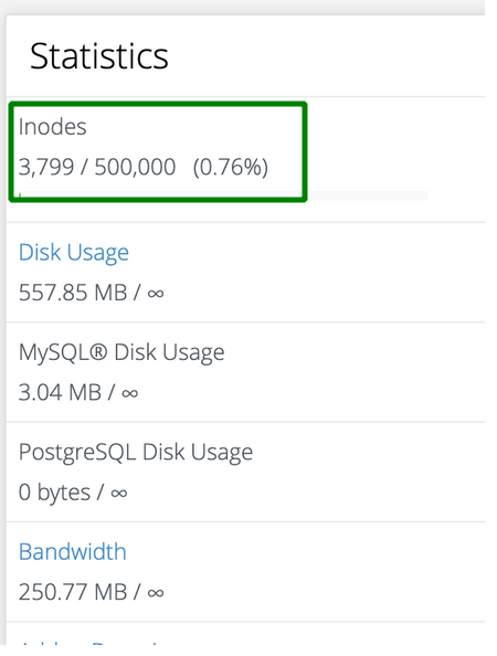 Troubleshooting Inodes Usage on cPanel and CloudLinux mceclip2 - Troubleshooting Inodes Usage on cPanel and CloudLinux