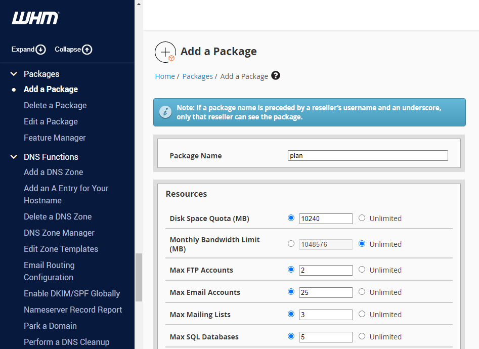 Create a new Package Create a new Package