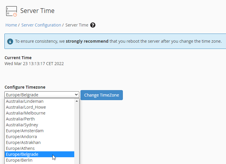 The Complete Guide to cPanel Installation and Setup server time whm - The Complete Guide to cPanel Installation and Setup