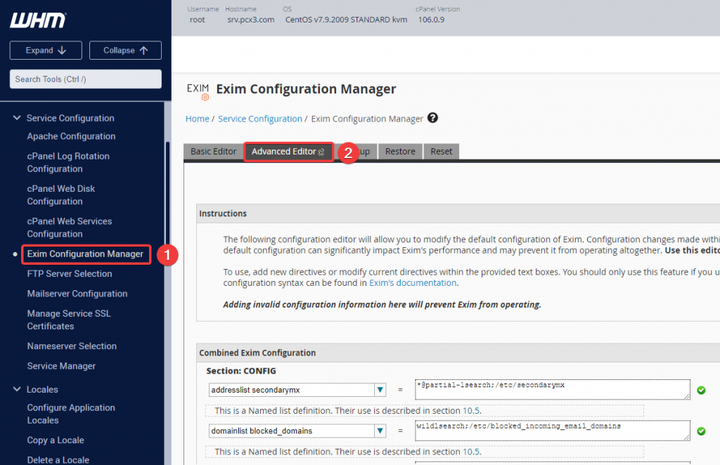 Configuring smtp2go Email Relay on WHM/cPanel image 20 1024x662 - Configuring smtp2go Email Relay on WHM/cPanel