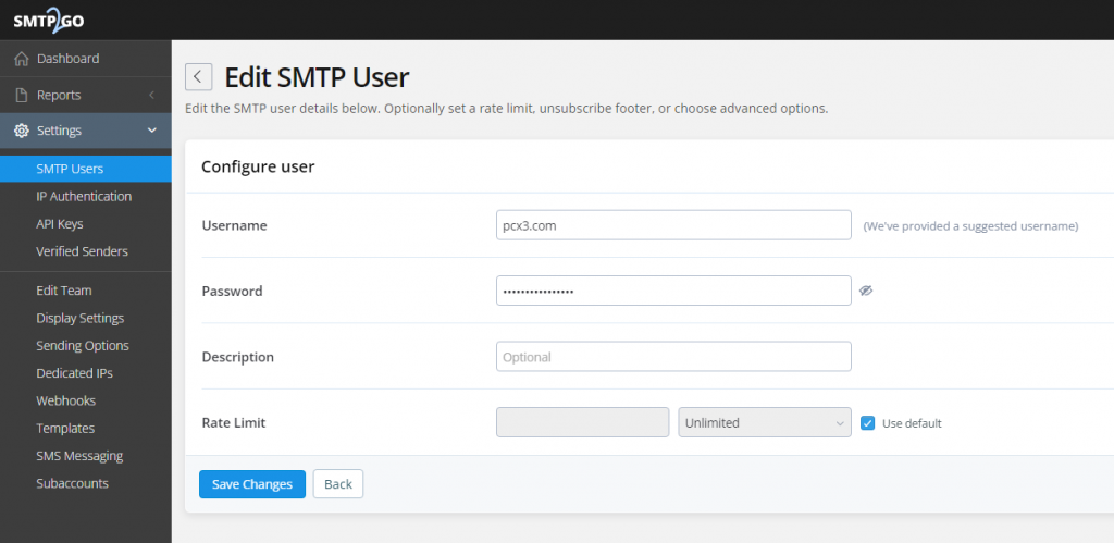 Configuring smtp2go Email Relay on WHM/cPanel image 21 1024x499 - Configuring smtp2go Email Relay on WHM/cPanel