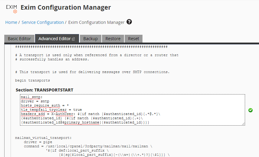 Configuring smtp2go Email Relay on WHM/cPanel image 24 - Configuring smtp2go Email Relay on WHM/cPanel