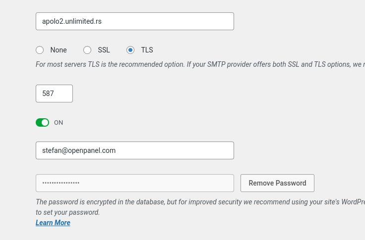 2025 05 06 13 17 736x485 - WordPress SMTP to remote OpenPanel mailserver